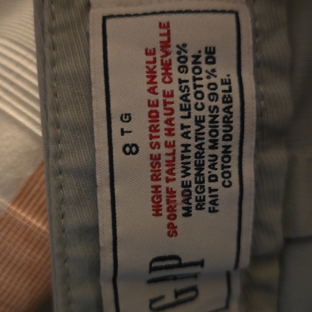 GAP High Rise Stride Ankle Pants Light Green - Picture 7 of 9
